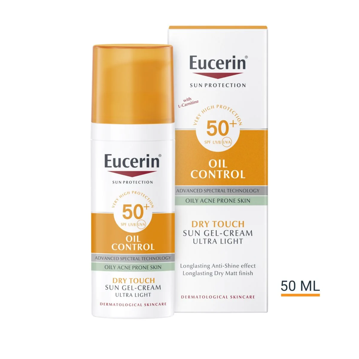EUCERIN sun protection face oil control sun gel-cream dry touch SPF50+ 50ml
